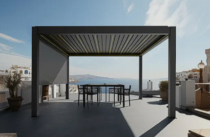 92 Motorised Louvered Pergola – Aluminium Opening Roof